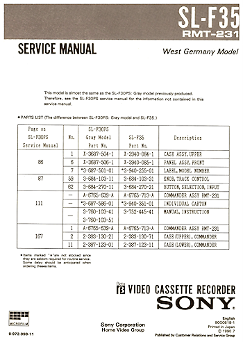 SL-F35 Service manual