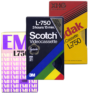 3 Betamax tapes